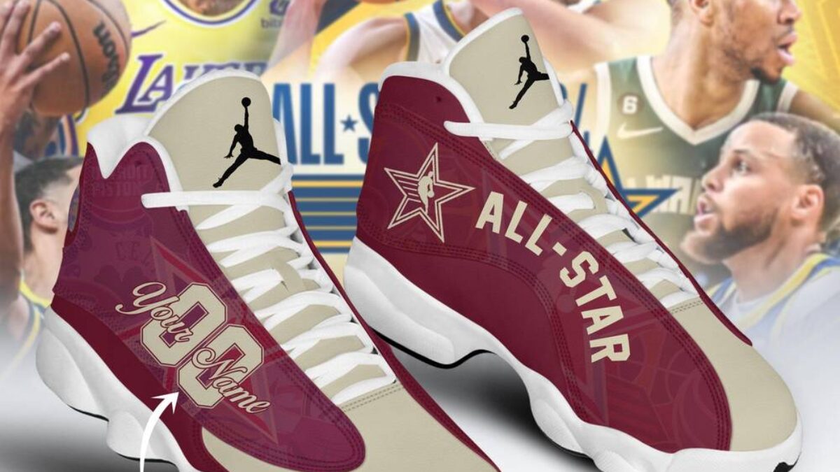 NBA All Star West Personalized Air Jordan 13 Sneaker Greenbayclother