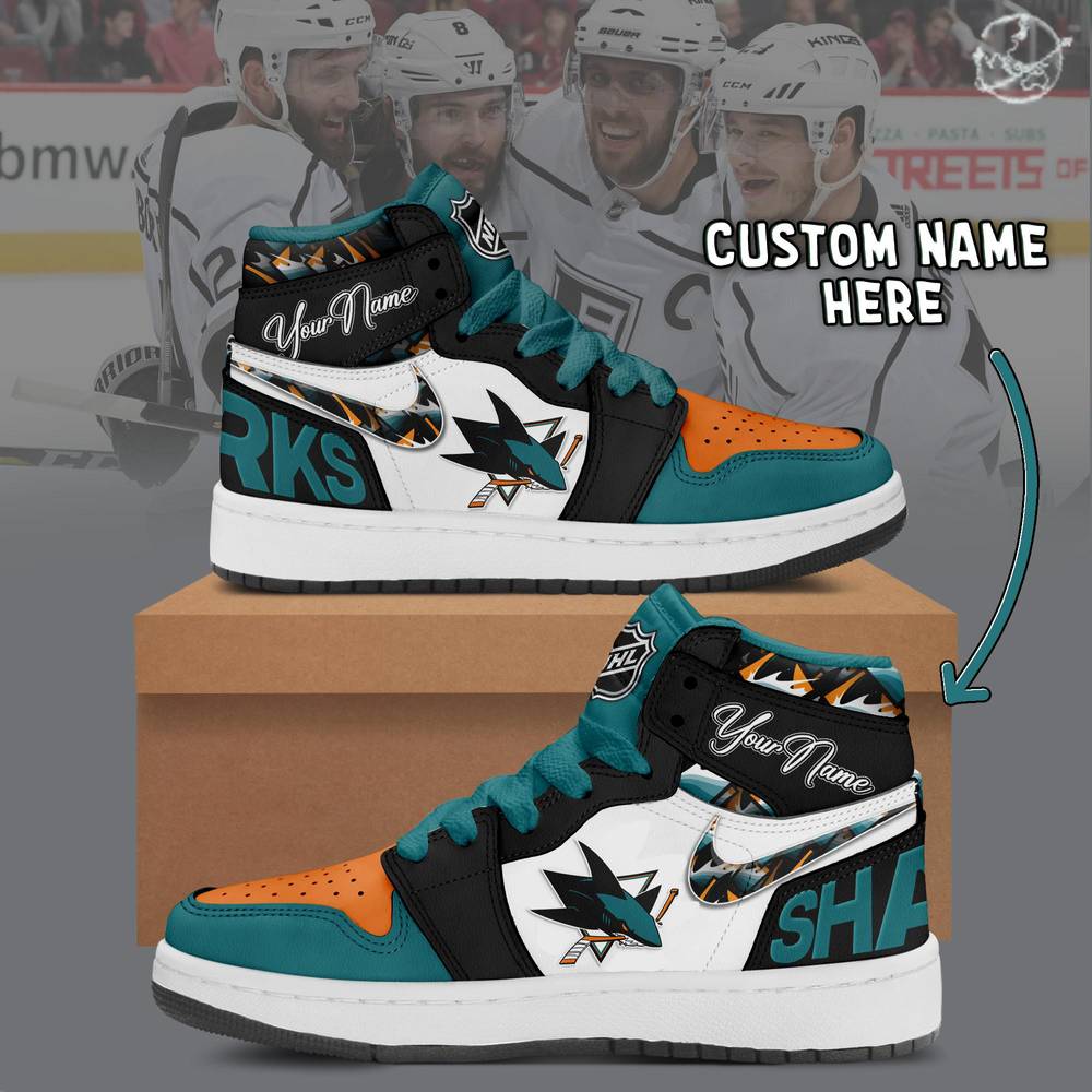 NHL San Jose Sharks Air Jordan 1 Sneaker