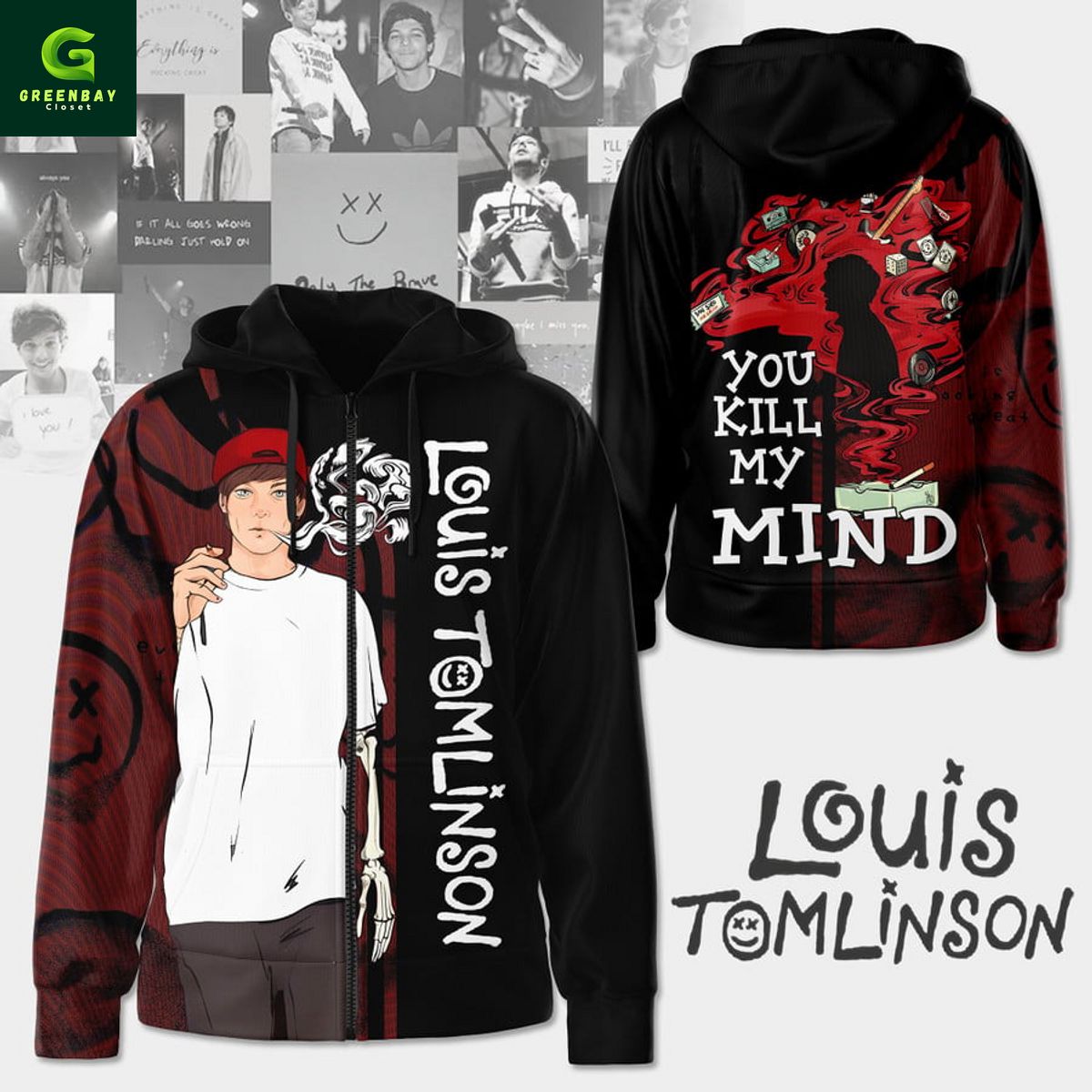 Louis Tomlinson You Kill My Mind 3d hoodie Louis Tomlinson You Kill My Mind 3d hoodie