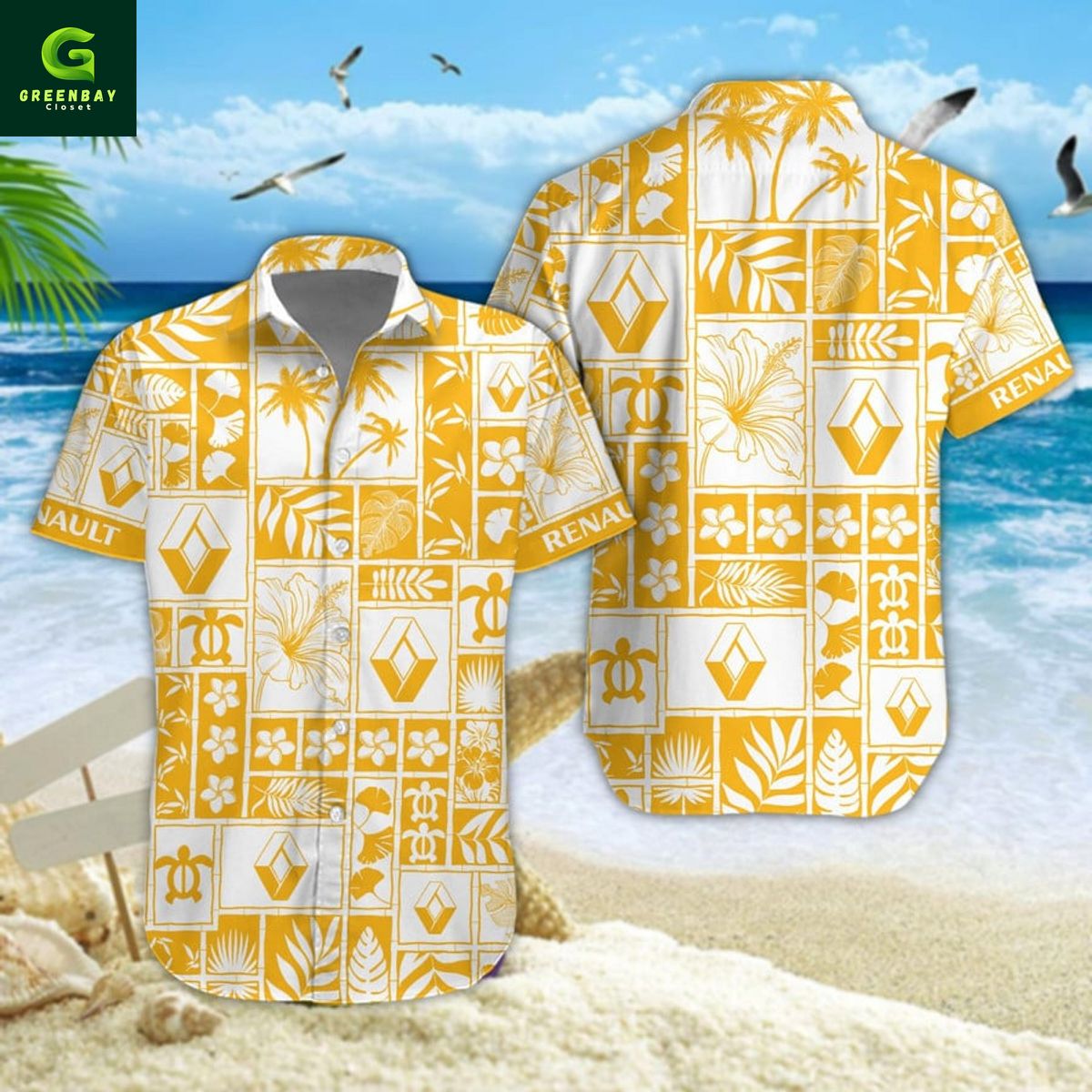 Renault Tropical Summer Hawaiian Shirt Renault Tropical Summer Hawaiian Shirt