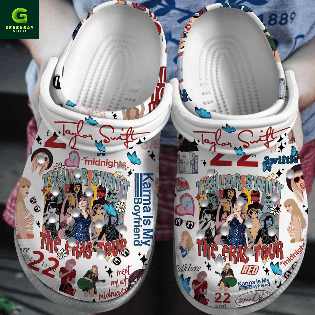 Free Shipping Taylor Swift The Eras Tour 22 Crocs Clogs