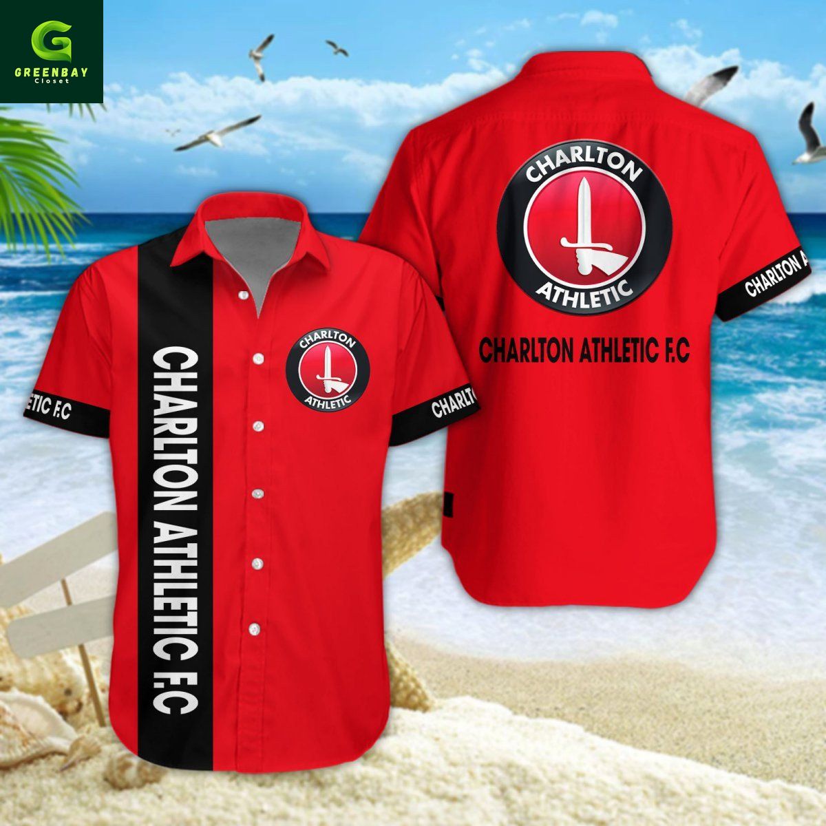 Charlton Athletic F.C 2024 Hawaiian Shirt And Short Charlton Athletic F.C 2024 Hawaiian Shirt And Short