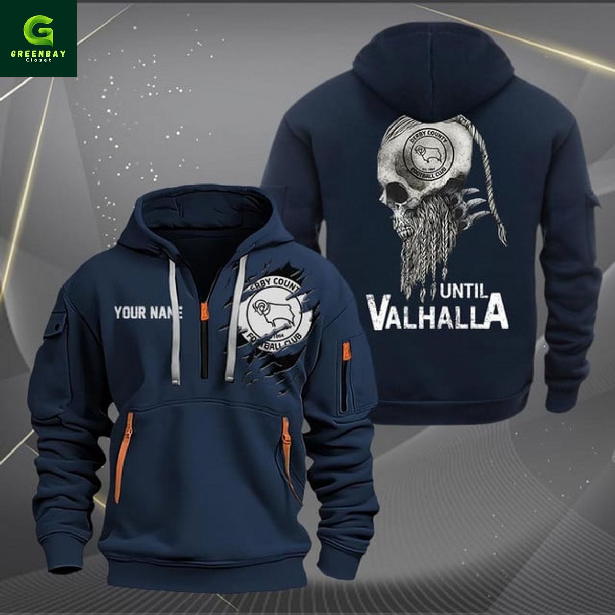 Derby County Until Valhalla Personalized Heavy Hoodie Derby County Until Valhalla Personalized Heavy Hoodie