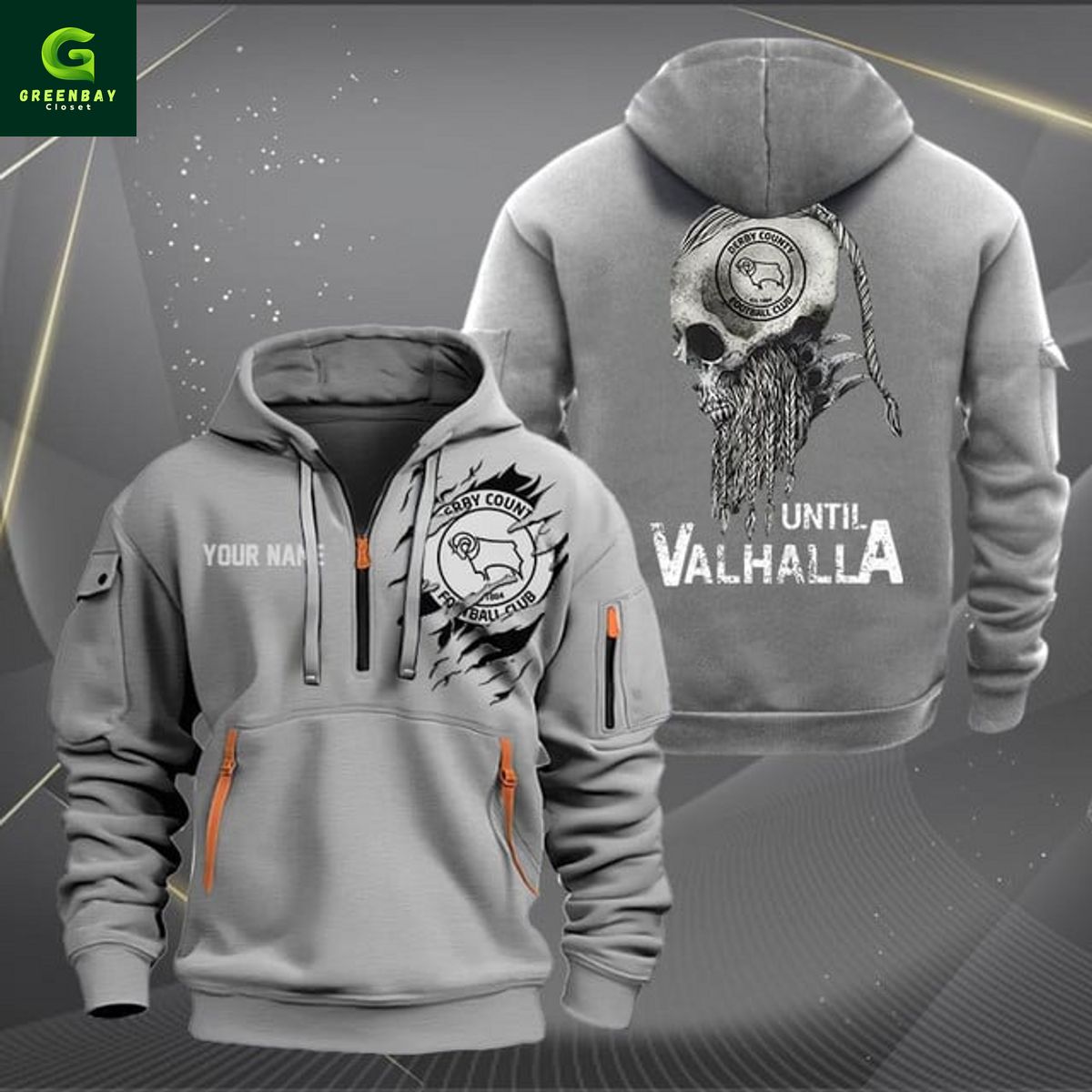 Derby County Until Valhalla Personalized Heavy Hoodie Derby County Until Valhalla Personalized Heavy Hoodie