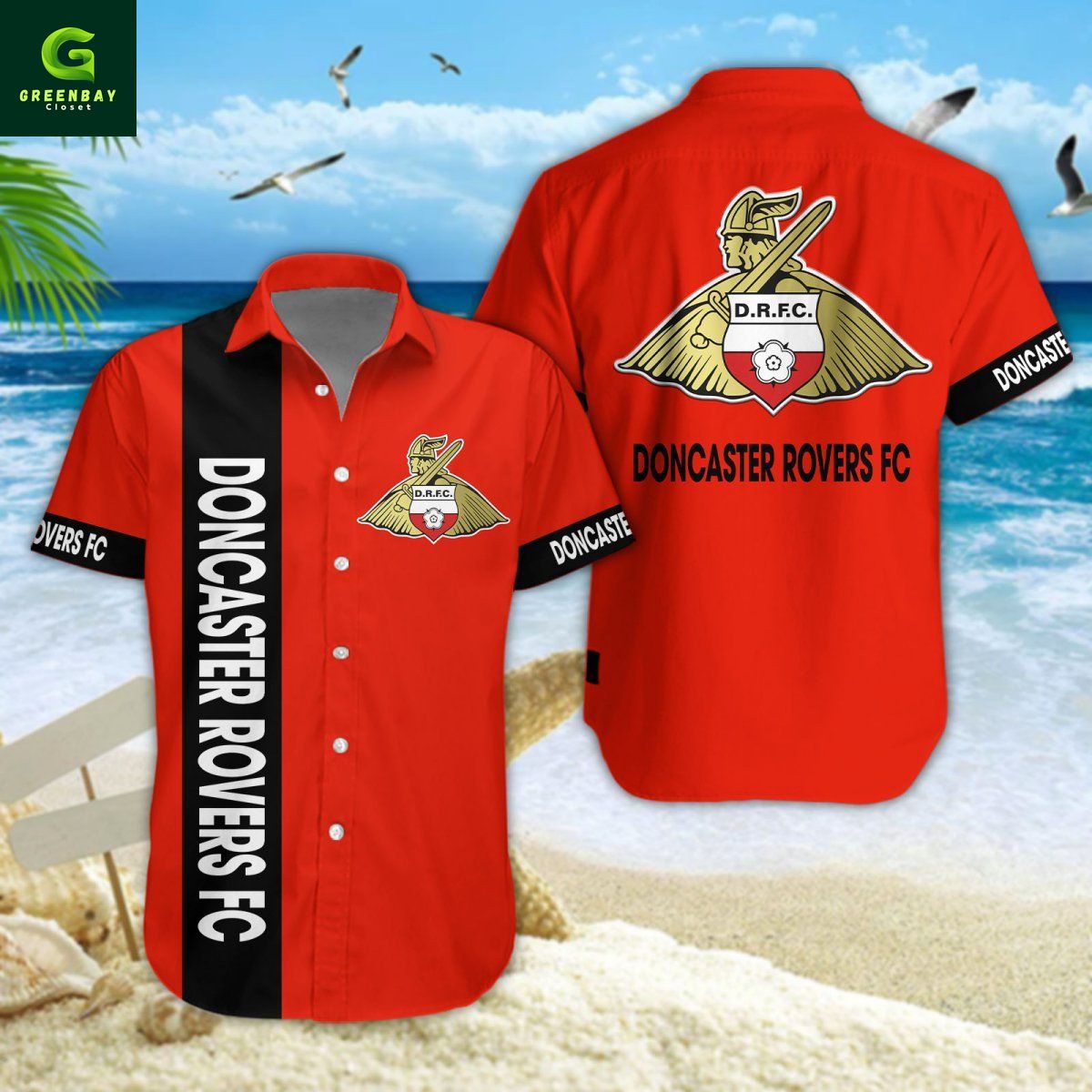 Doncaster Rovers 2024 Hawaiian Shirt And Short Doncaster Rovers 2024 Hawaiian Shirt And Short