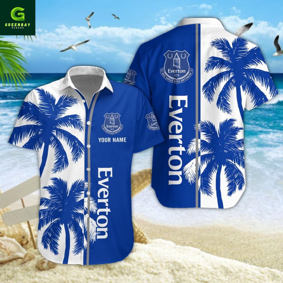 Everton Personalized Summer Hawaiian Shirt Everton Personalized Summer Hawaiian Shirt
