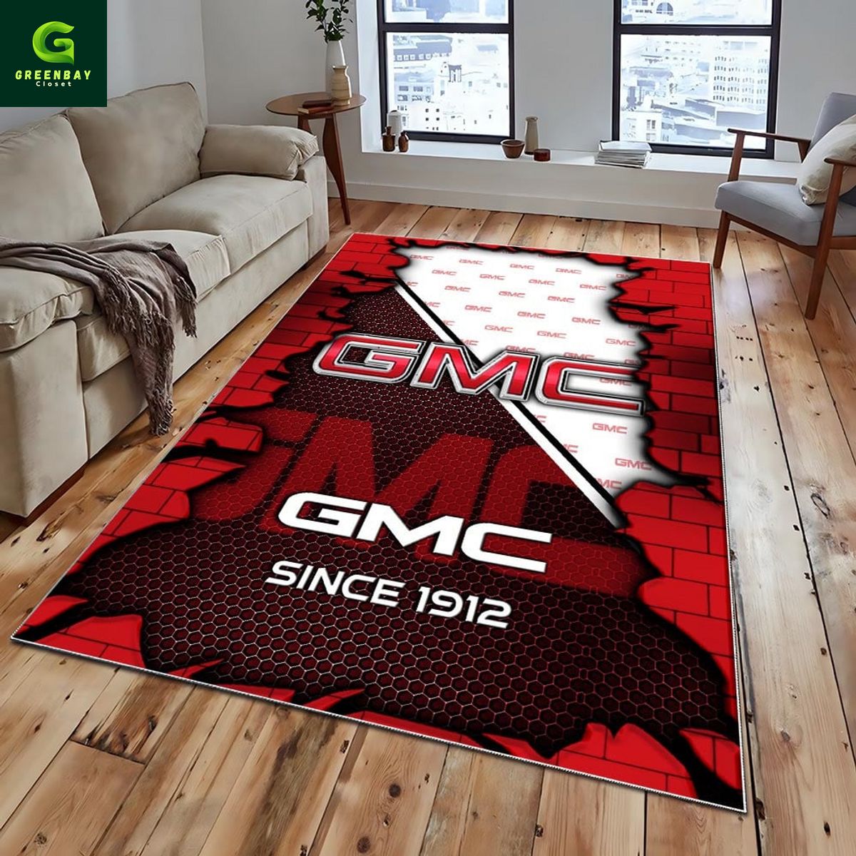 GMC Trucks Logo Rug Carpet GMC Trucks Logo Rug Carpet
