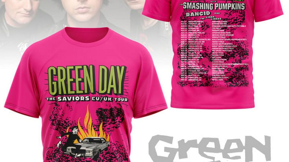 Free Shipping Green Day The Saviors EU UK tour 3d shirt