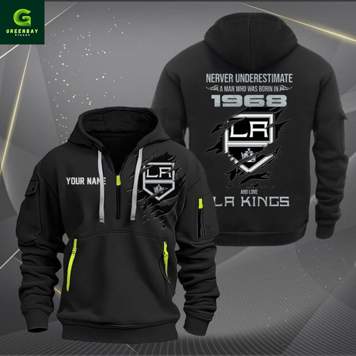 LA Kings NHL Never Underestimate Born 1968 Personalized Heavy Hoodie LA Kings NHL Never Underestimate Born 1968 Personalized Heavy Hoodie