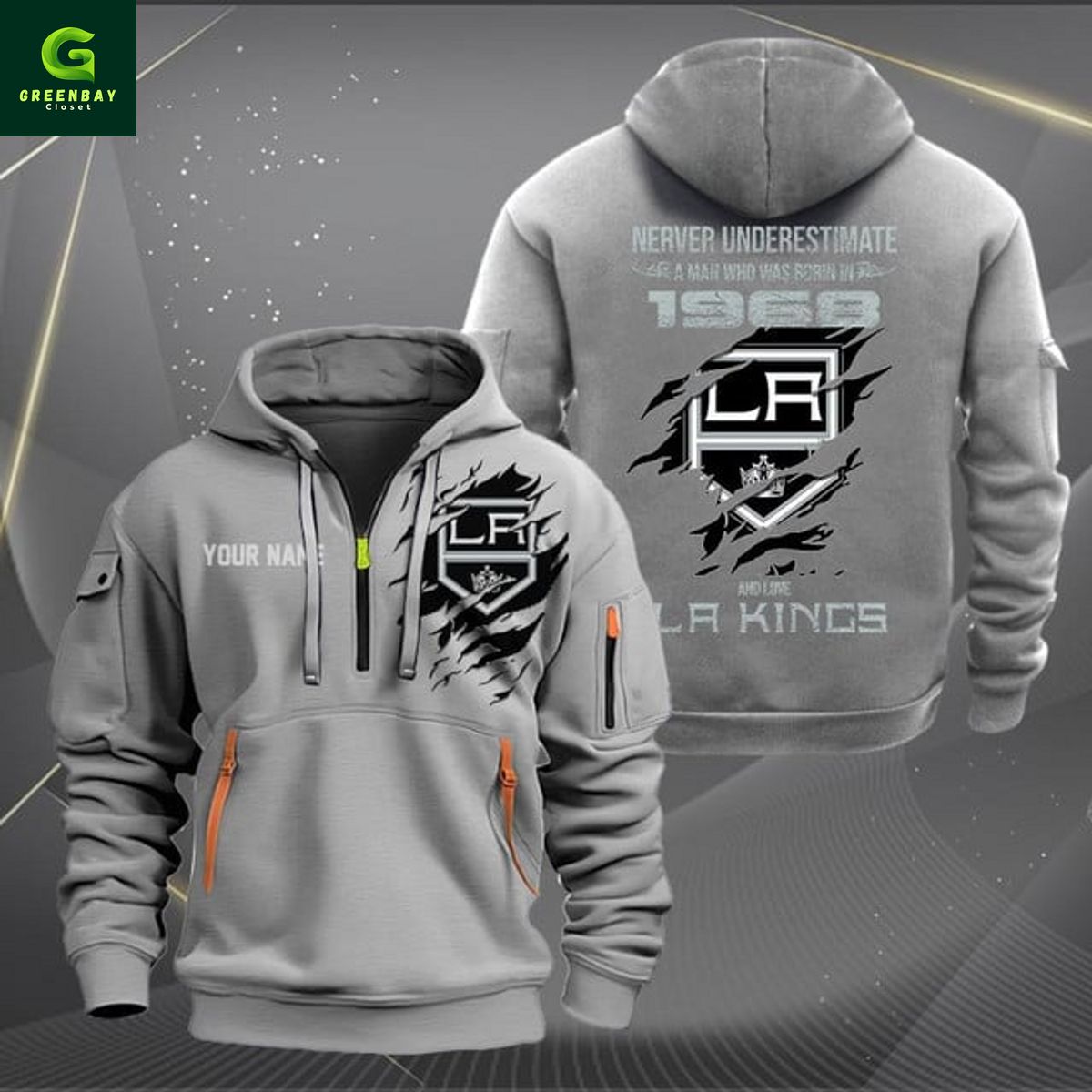 LA Kings NHL Never Underestimate Born 1968 Personalized Heavy Hoodie LA Kings NHL Never Underestimate Born 1968 Personalized Heavy Hoodie