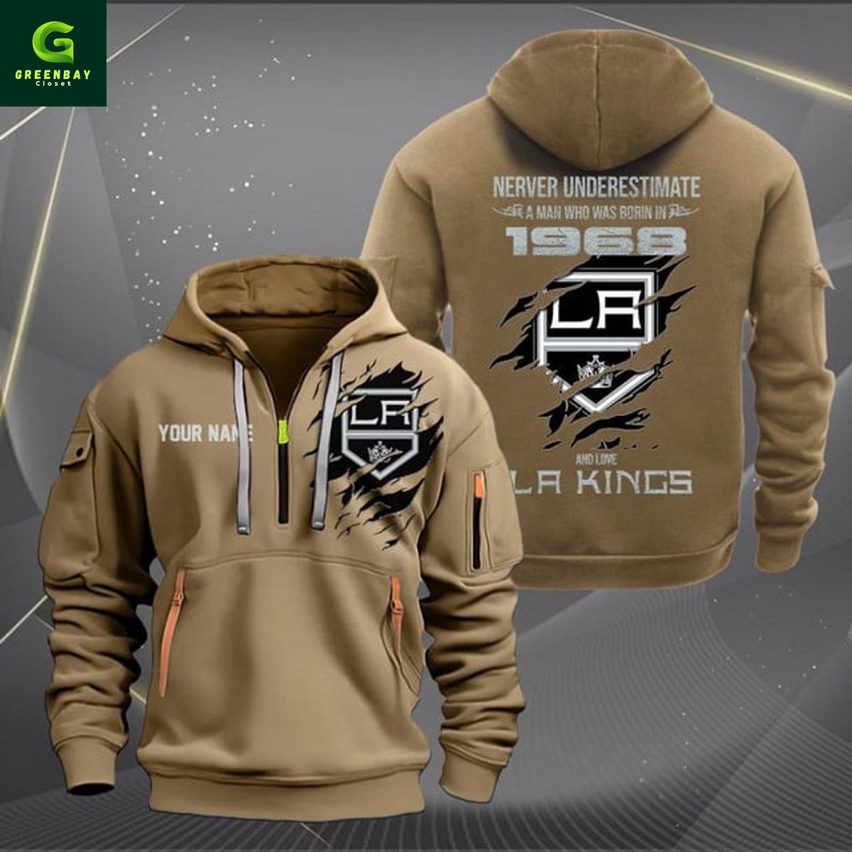 LA Kings NHL Never Underestimate Born 1968 Personalized Heavy Hoodie LA Kings NHL Never Underestimate Born 1968 Personalized Heavy Hoodie