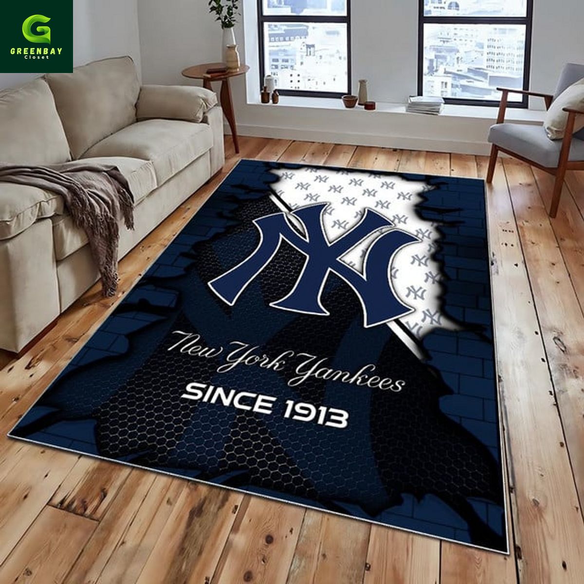 New York Yankees MLB Rug Carpet New York Yankees MLB Rug Carpet