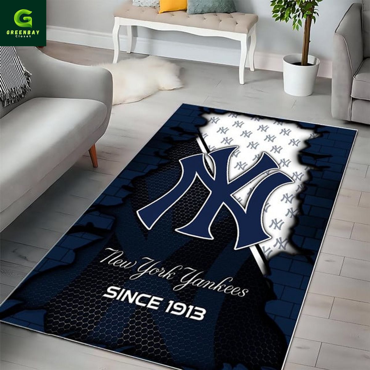 New York Yankees MLB Rug Carpet New York Yankees MLB Rug Carpet