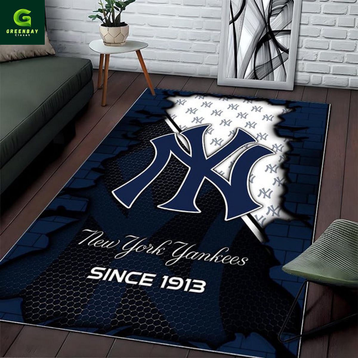 New York Yankees MLB Rug Carpet New York Yankees MLB Rug Carpet