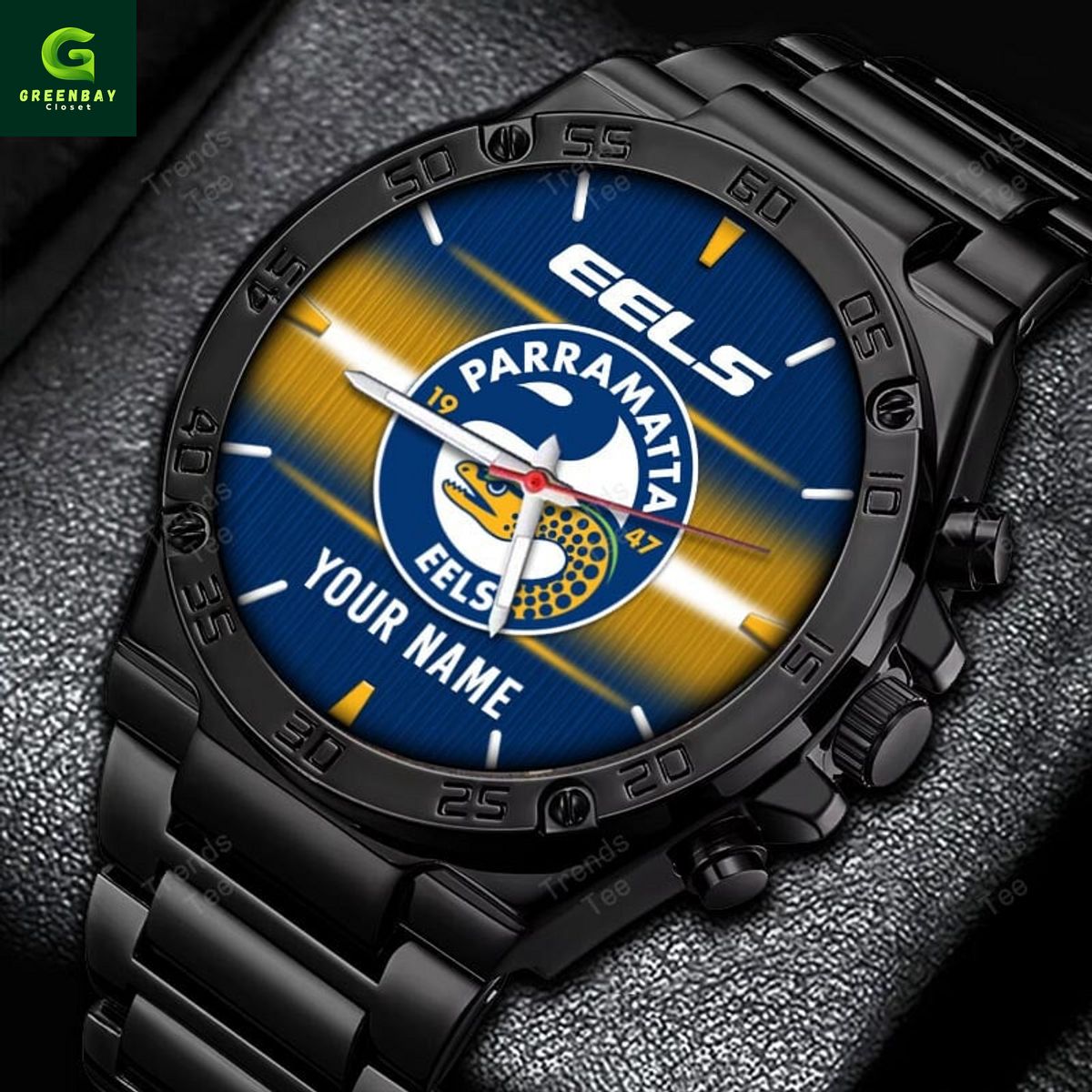 Parramatta Eels NRL Custom Name Steel Watch Parramatta Eels NRL Custom Name Steel Watch