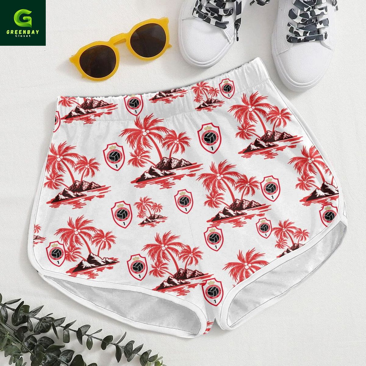 Royal Antwerp F.C Hawaiian Shirt And Short Royal Antwerp F.C Hawaiian Shirt And Short