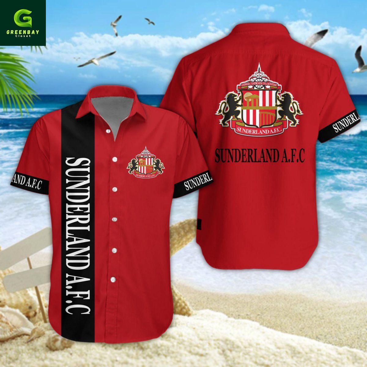 Sunderland A.F.C 2024 Hawaiian Shirt And Short Sunderland A.F.C 2024 Hawaiian Shirt And Short