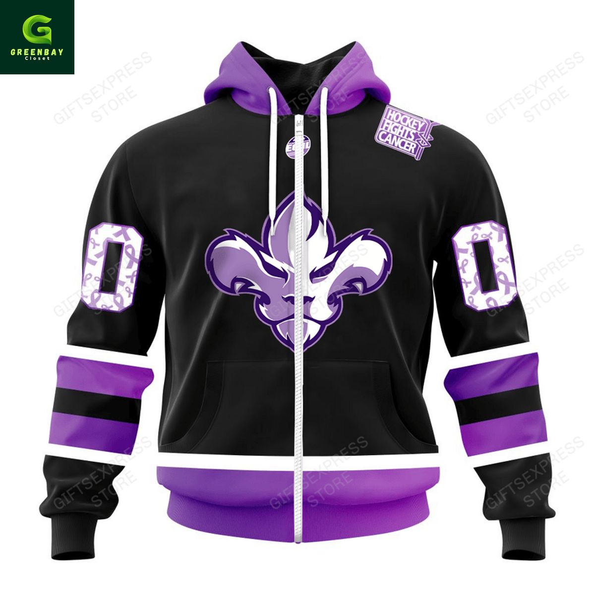 Trois-Rivieres Lions ECHL Personalized Breast Cancer Hoodie Trois-Rivieres Lions ECHL Personalized Breast Cancer Hoodie