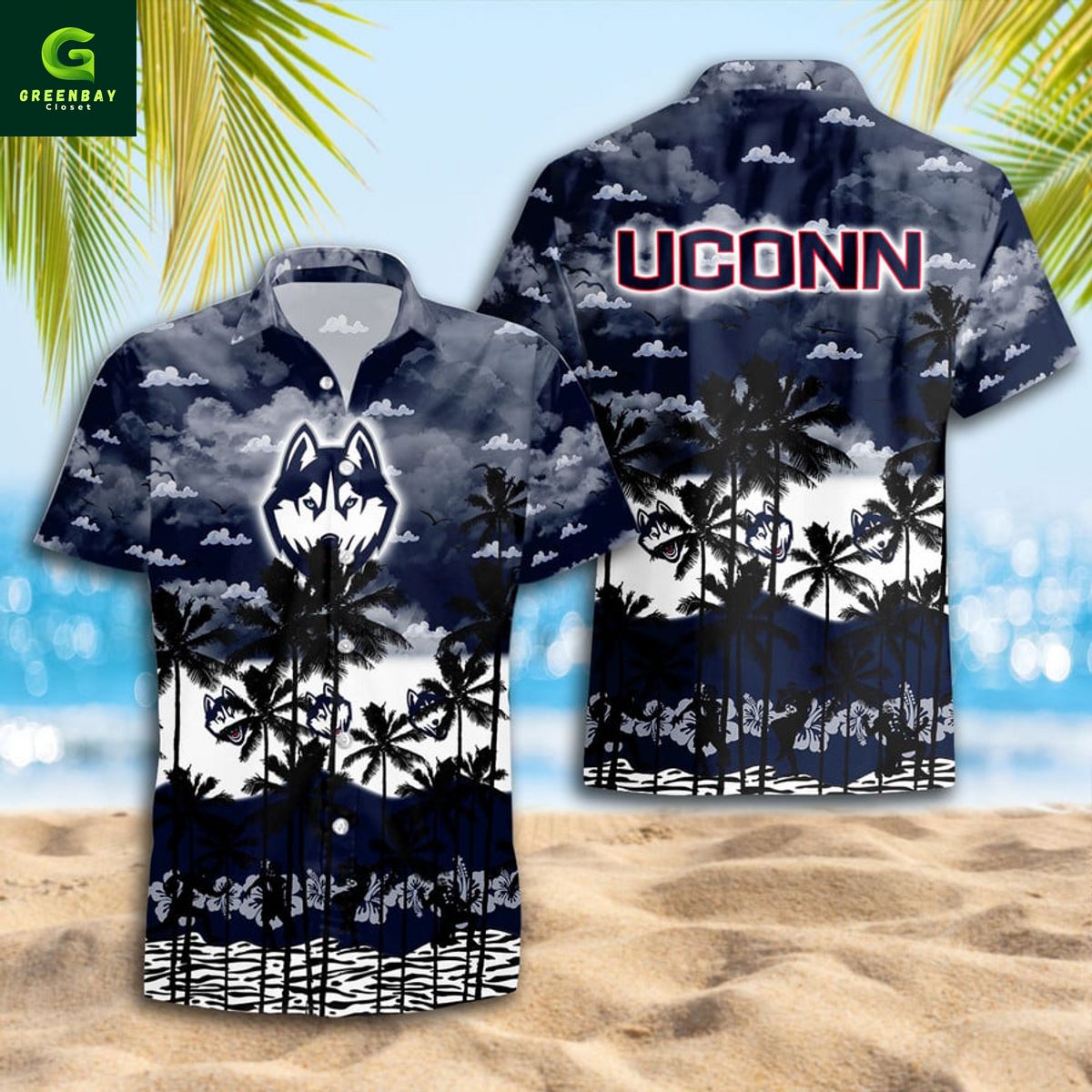 UConn Huskies NCAA Summer Hawaiian Shirt UConn Huskies NCAA Summer Hawaiian Shirt