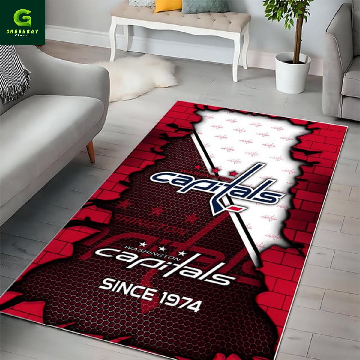 Washington Capitals NHL Rug Carpet Washington Capitals NHL Rug Carpet