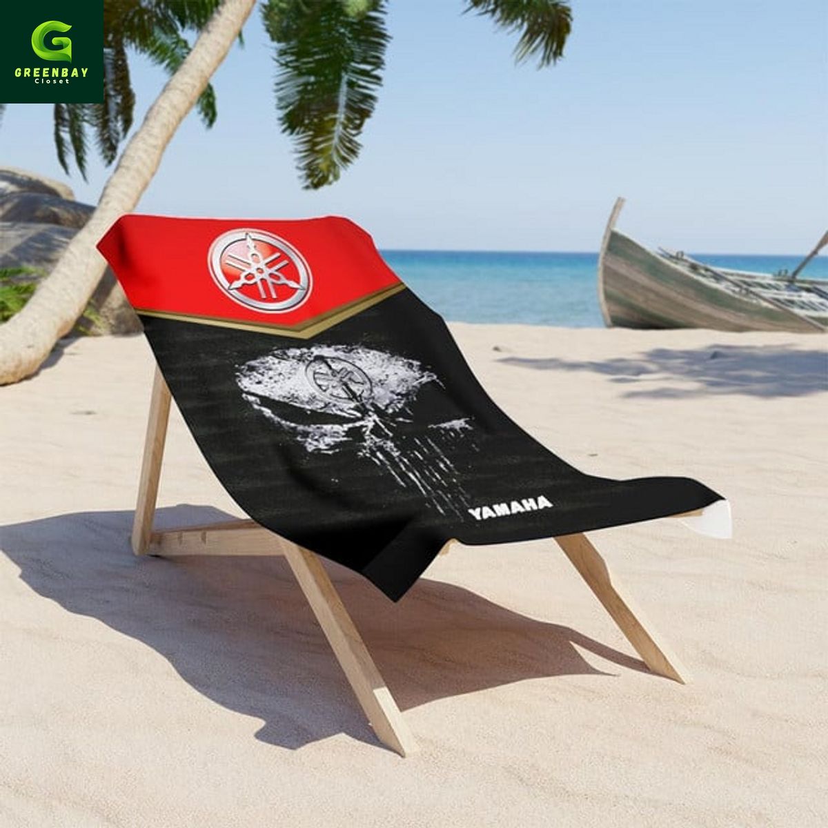 Yamaha Motors Punisher Beach Towel Yamaha Motors Punisher Beach Towel