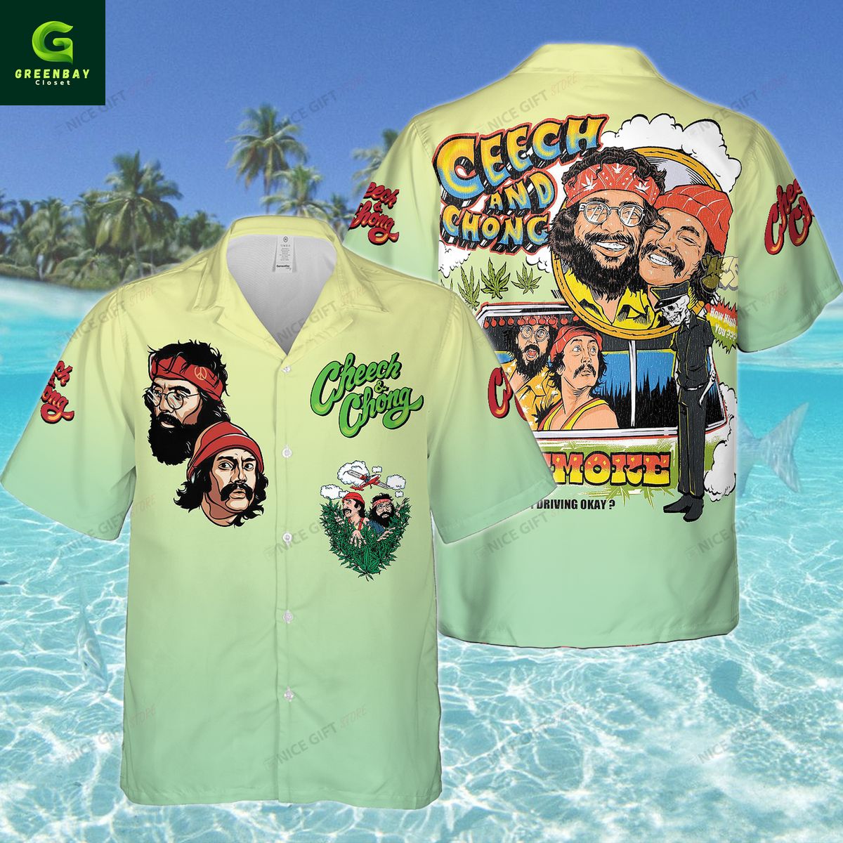 Cheech & Chong Hawaiian Shirt Cheech & Chong Hawaiian Shirt