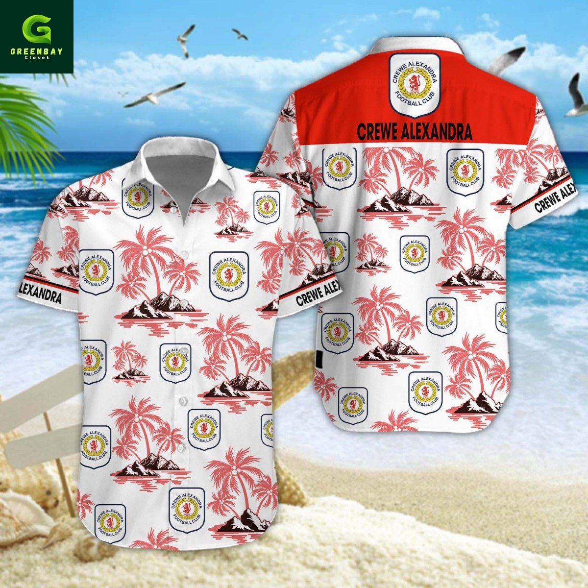 Crewe Alexandra Summer Hawaiian Shirt And Short Crewe Alexandra Summer Hawaiian Shirt And Short