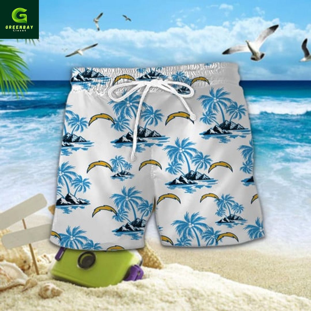 Los Angeles Chargers NFL Tropical Hawaiian Shirt And Short Los Angeles Chargers NFL Tropical Hawaiian Shirt And Short