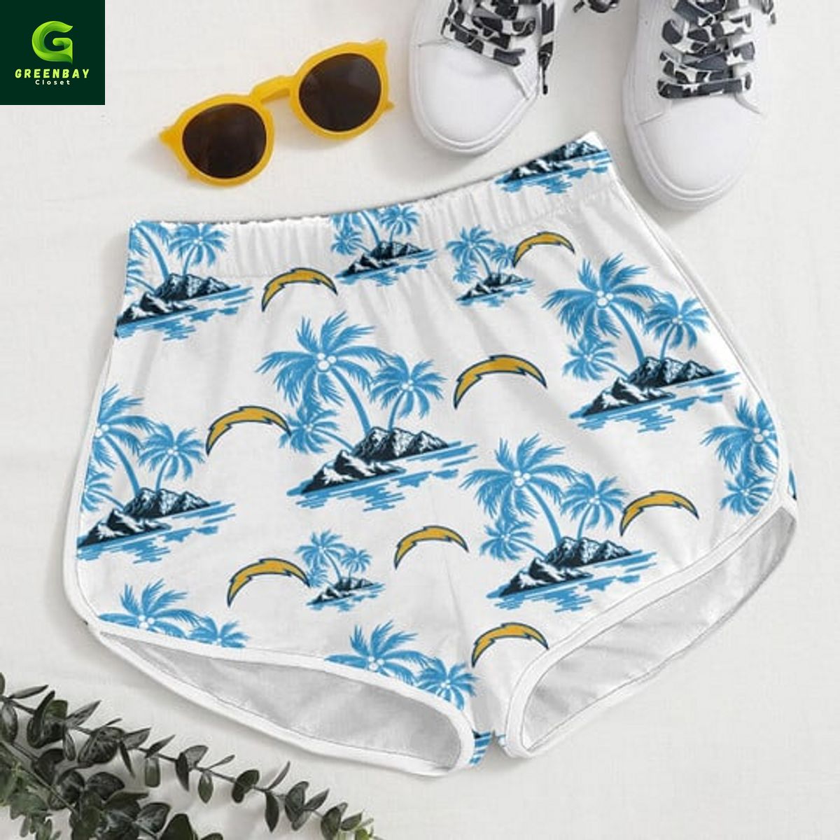 Los Angeles Chargers NFL Tropical Hawaiian Shirt And Short Los Angeles Chargers NFL Tropical Hawaiian Shirt And Short