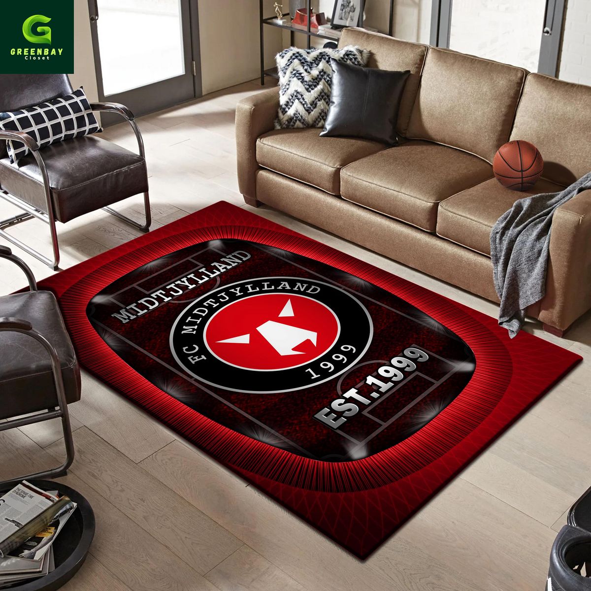 Midtjylland EST 1999 Rug Carpet Midtjylland EST 1999 Rug Carpet