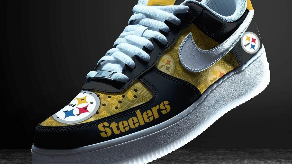 Free Shipping NFL Pittsburgh Steelers Air Force 1 Sneaker