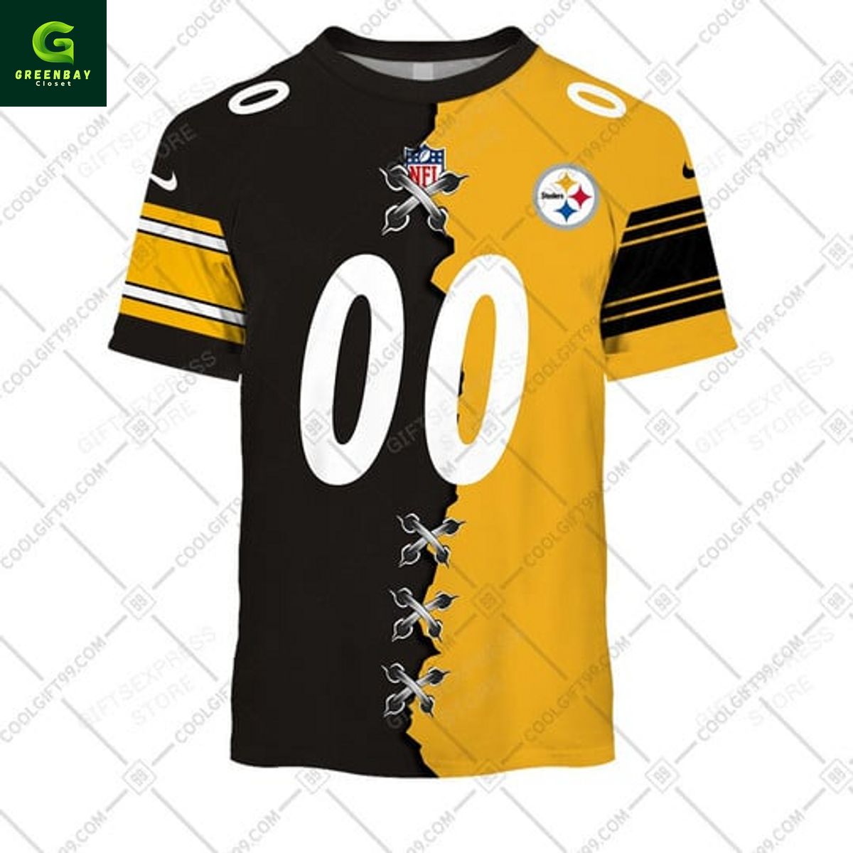 NFL Pittsburgh Steelers Mix Jersey Personalized Hoodie NFL Pittsburgh Steelers Mix Jersey Personalized Hoodie