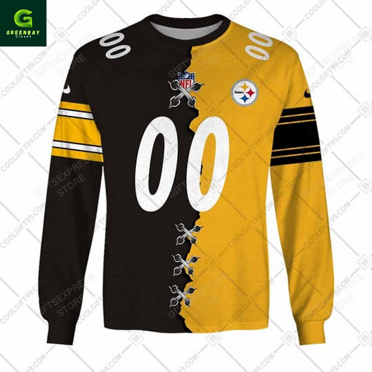 NFL Pittsburgh Steelers Mix Jersey Personalized Hoodie NFL Pittsburgh Steelers Mix Jersey Personalized Hoodie