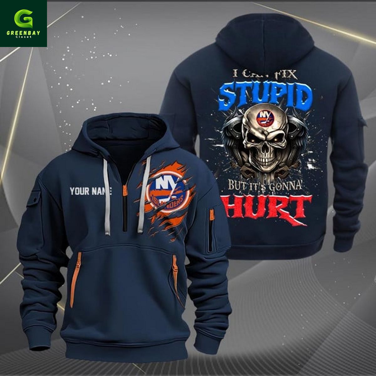 NY Islanders NHL I Can Fix Stupid But It’s Gonna Hurt Heavy Hoodie NY Islanders NHL I Can Fix Stupid But It’s Gonna Hurt Heavy Hoodie