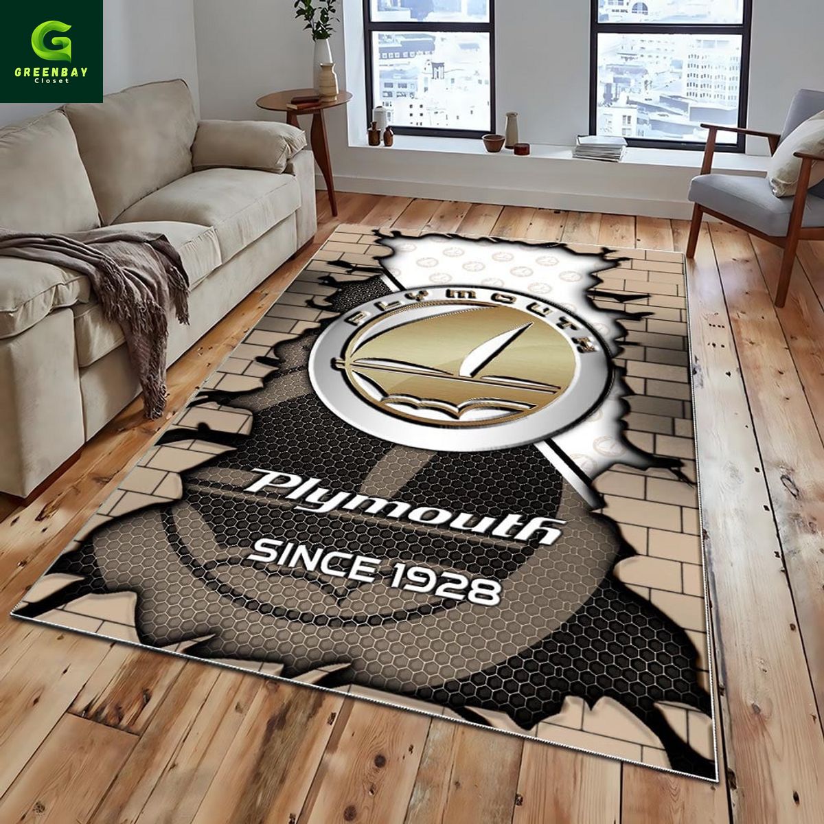 Plymouth since 1928 rug carpet Plymouth since 1928 rug carpet