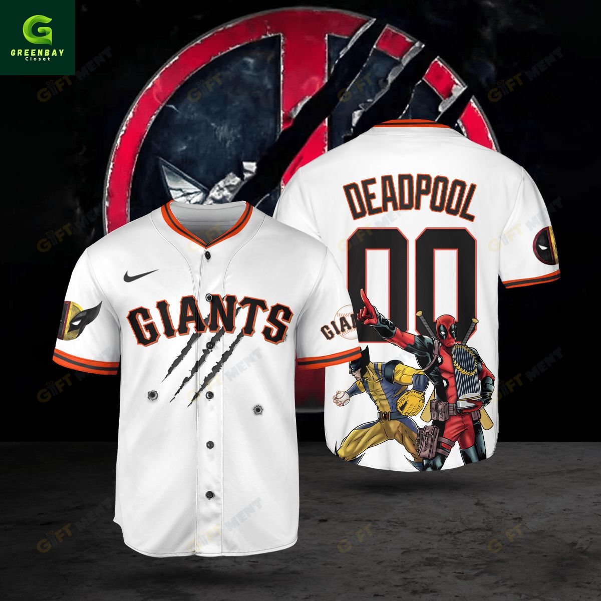San Francisco Giants x Deadpool & Wolverine Personalized Baseball Jersey San Francisco Giants x Deadpool & Wolverine Personalized Baseball Jersey