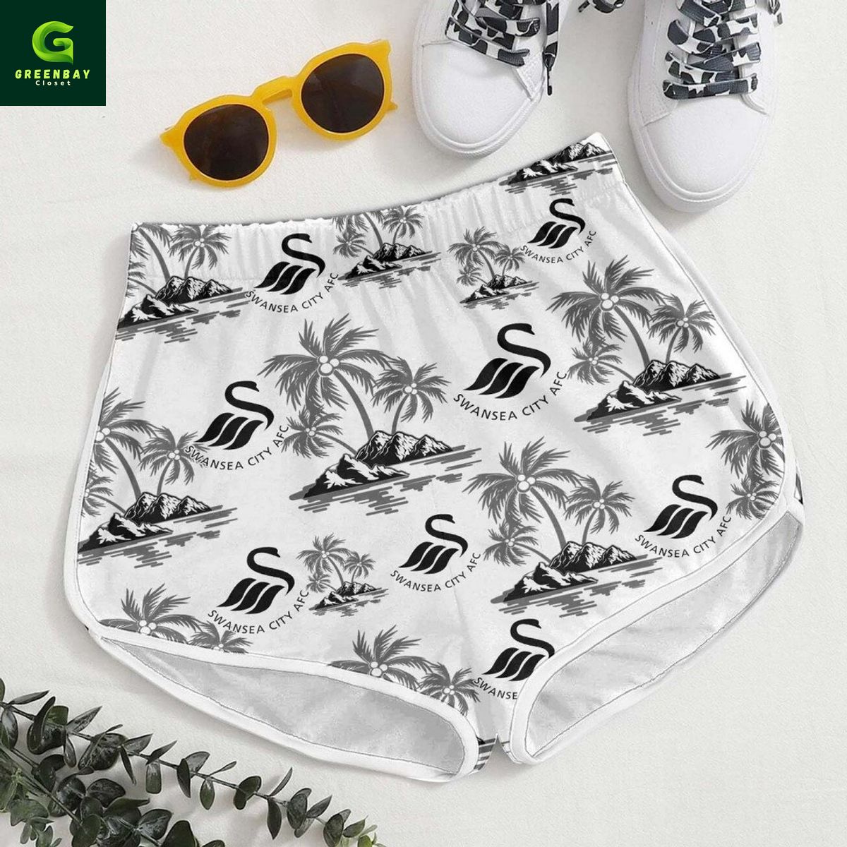 Swansea City Summer Hawaiian Shirt And Short Swansea City Summer Hawaiian Shirt And Short