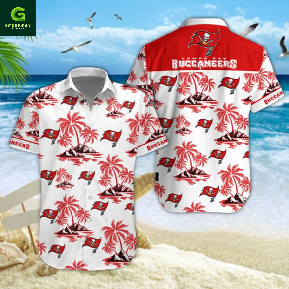 Tampa Bay Buccaneers NFL Tropical Hawaiian Shirt And Short Tampa Bay Buccaneers NFL Tropical Hawaiian Shirt And Short