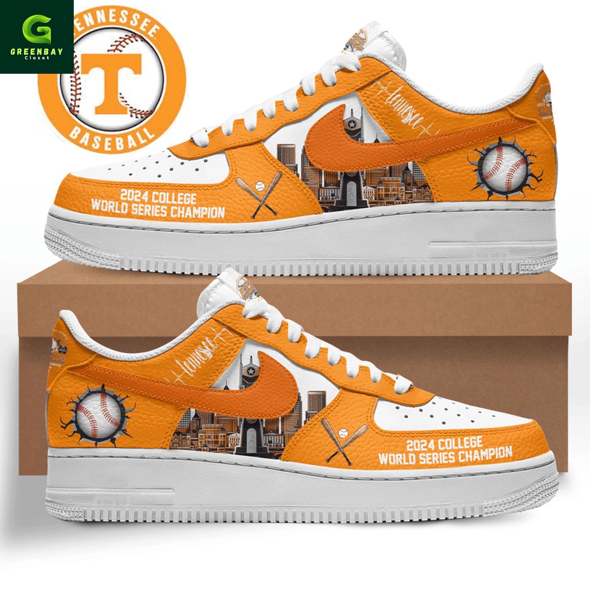 Free Shipping] Tennessee Baseball 2024 College World Series Champion Air  Force 1 Sneaker