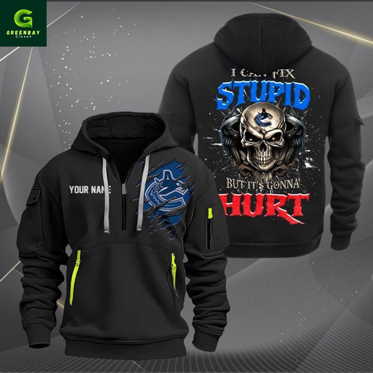 Vancouver Canucks NHL I Can Fix Stupid But It’s Gonna Hurt Heavy Hoodie Vancouver Canucks NHL I Can Fix Stupid But It’s Gonna Hurt Heavy Hoodie
