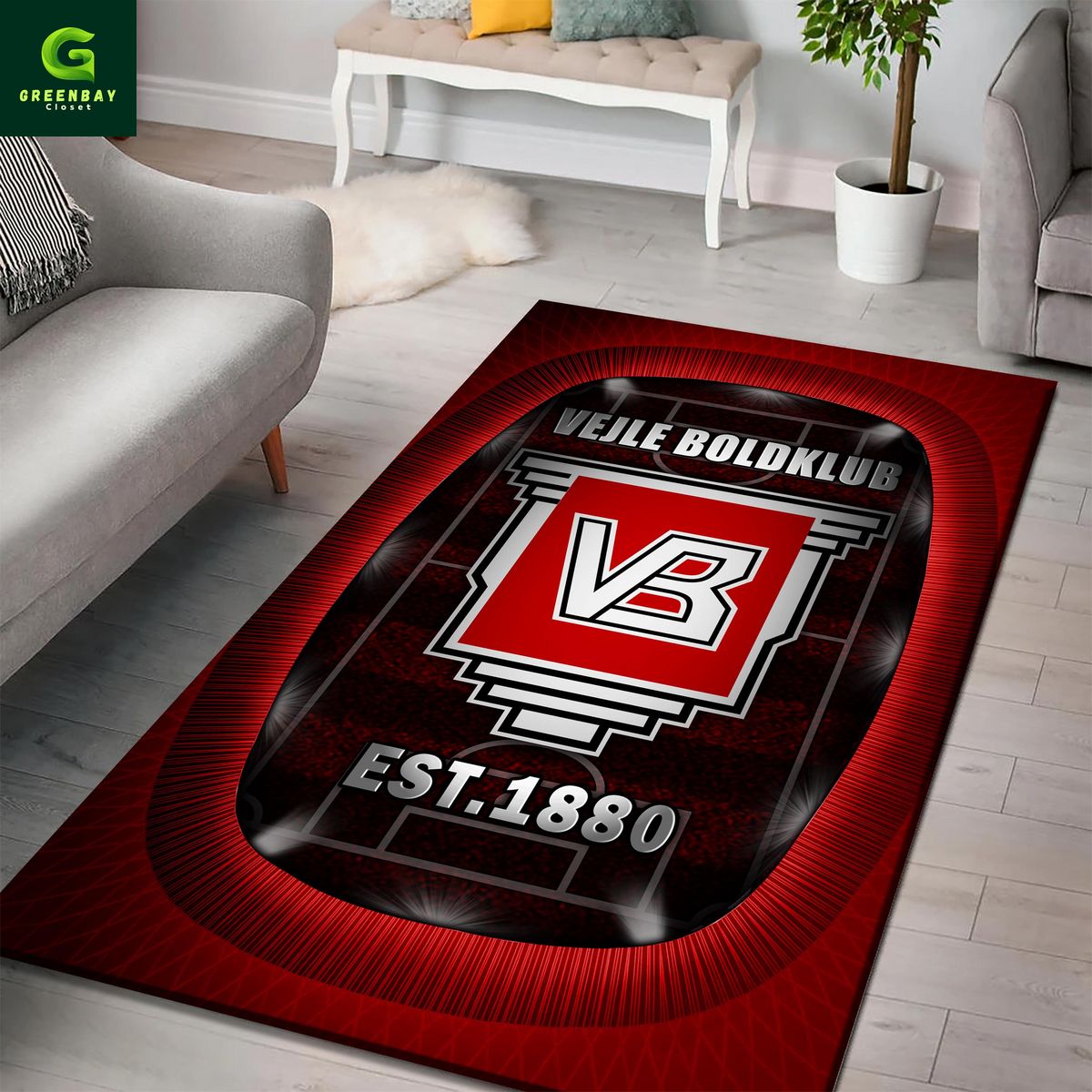 Vejle BK EST 1980 Rug Carpet Vejle BK EST 1980 Rug Carpet