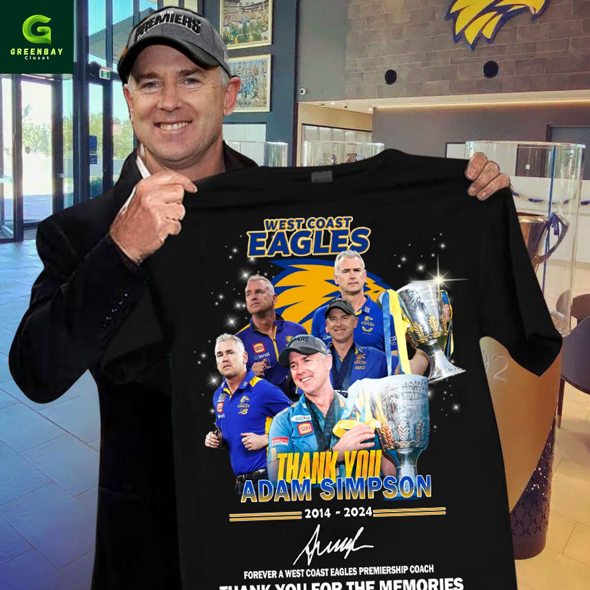 West Coast Eagles Thank You Adam Simpson Thank you for the memories shirt West Coast Eagles Thank You Adam Simpson Thank you for the memories shirt