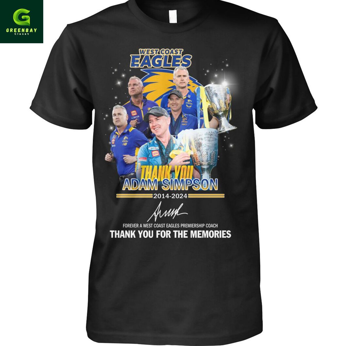 West Coast Eagles Thank You Adam Simpson Thank you for the memories shirt West Coast Eagles Thank You Adam Simpson Thank you for the memories shirt