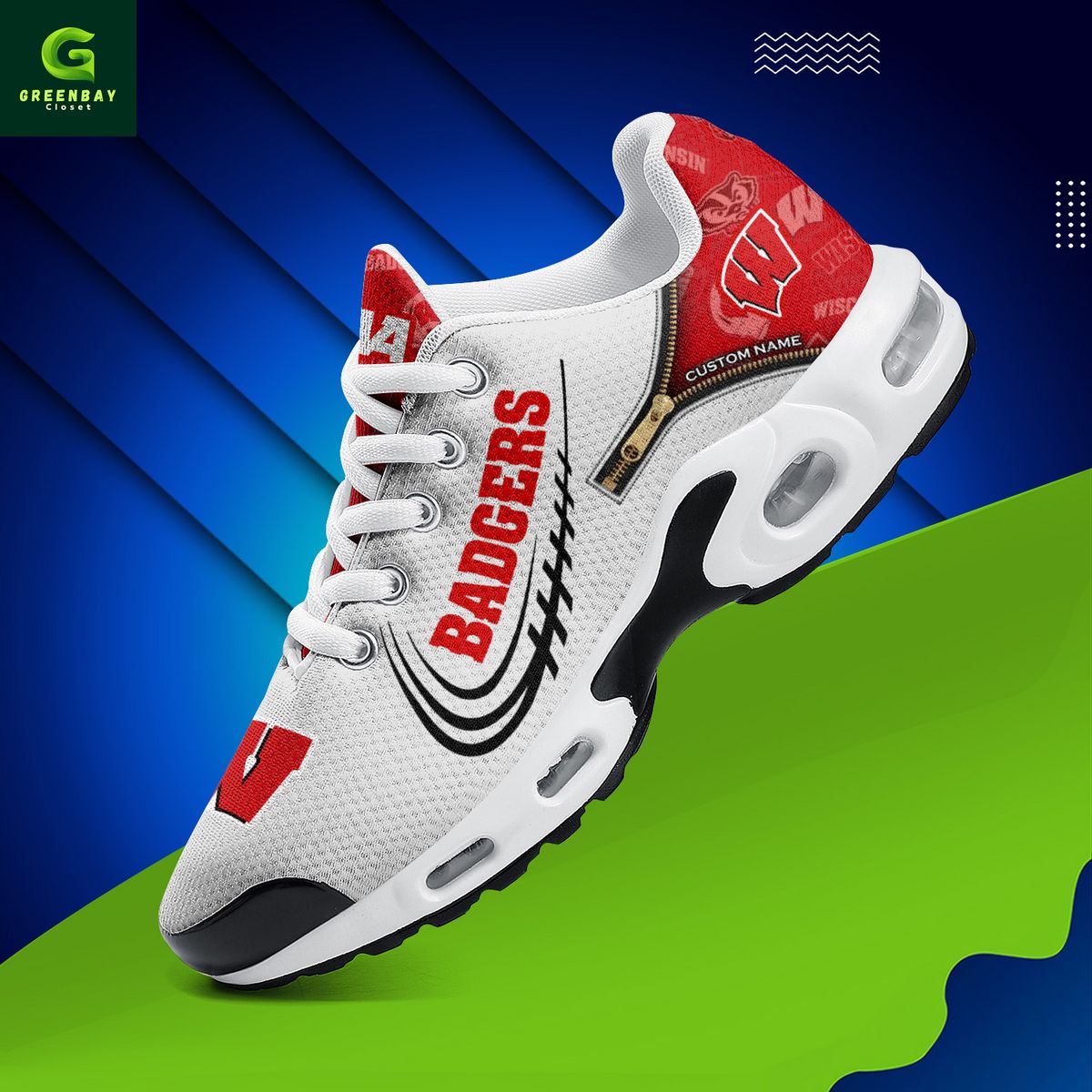 Wisconsin Badgers Personalized Air Max Plus Shoes Wisconsin Badgers Personalized Air Max Plus Shoes