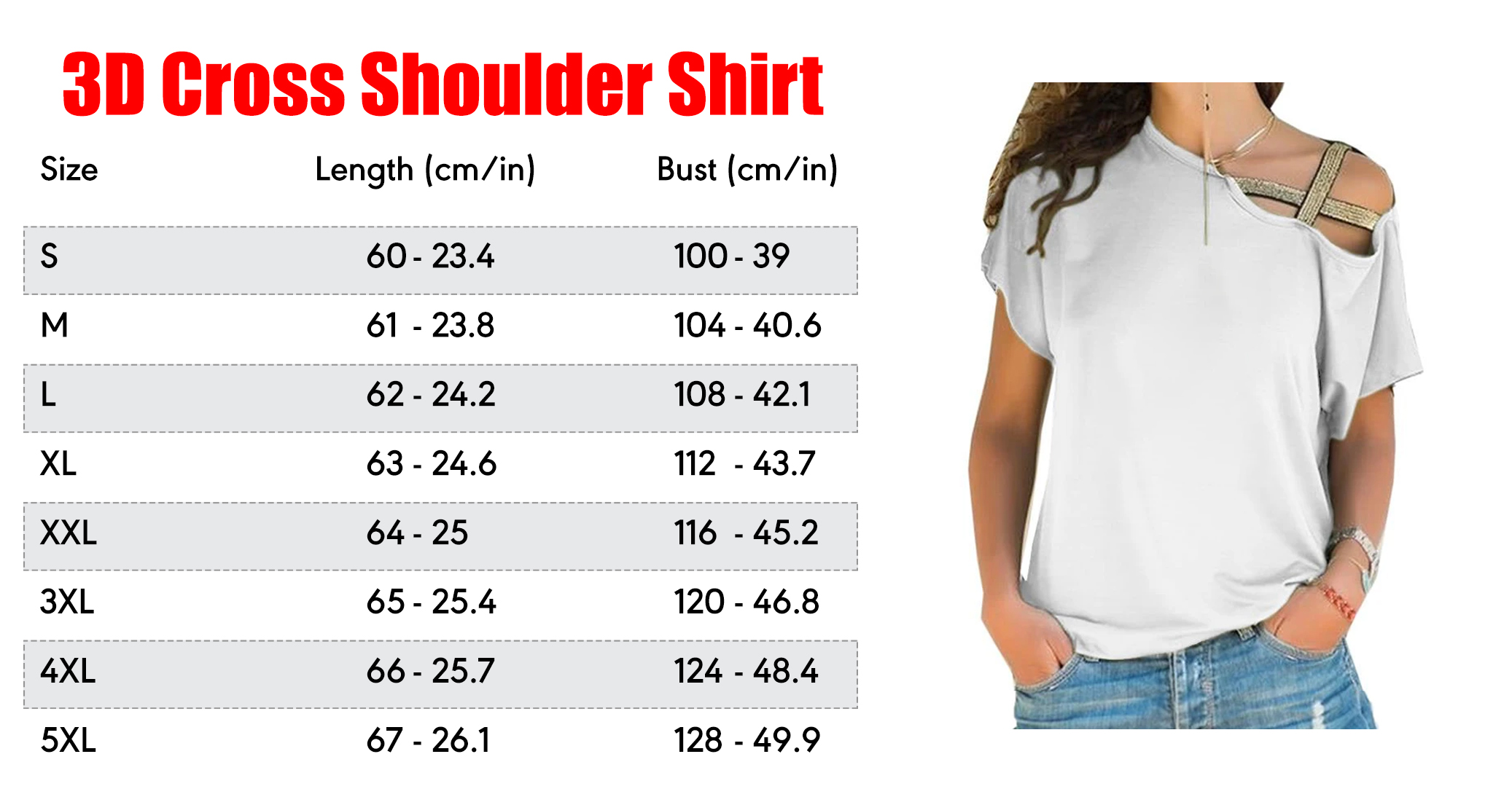 3D Cross Shoulder Shirt