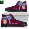 Aston Villa F.C Personalzied High Top Canvas Shoes