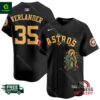 Astros Mexico Guadalupe Justin Verlander Vapor Premier Black Jersey