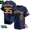 Astros Mexico Guadalupe Justin Verlander Vapor Premier Navy Jersey