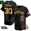 Astros Mexico Guadalupe Kyle Tucker Vapor Premier Black Jersey