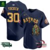 Astros Mexico Guadalupe Kyle Tucker Vapor Premier Navy Jersey